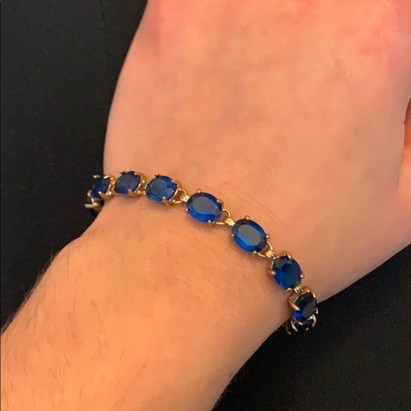 Sapphire and gold bracelet - Picture 1 of 2